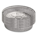 Food Trays, Containers, and Lids | Handi-Foil HFA 204700 7 in. 24 oz. Round Aluminum Container - Silver (500/Carton) image number 1