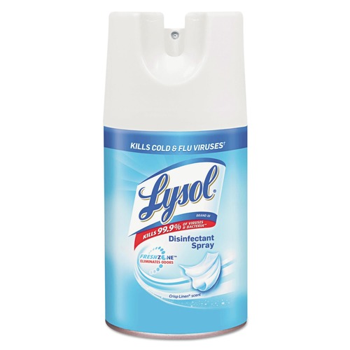 All-Purpose Cleaners | LYSOL Brand 19200-90440 7 oz. Aerosol Disinfectant Spray - Crisp Linen (12/Carton) image number 0