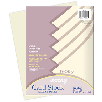 COVER AND CARDSTOCK | Pacon P101186 8.5 x 11 65 lb Cover Weight Array Card Stock - Ivory (100/Pack)