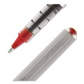 Pens | uni-ball 60139 VISION Fine 0.7 mm Stick Roller Ball Pen - Red Ink Silver/Red/Clear Barrel (1-Dozen) image number 1
