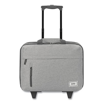 SOLO UBN91510 Re:Start 16 in. x 6 in. x 14 in. 15.6 in. Underseat Rolling Case - Light Gray