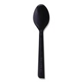 Cutlery | Eco-Products EP-S113 6 in. 100% Recycled Content Spoon - Black (1000/Carton) image number 1