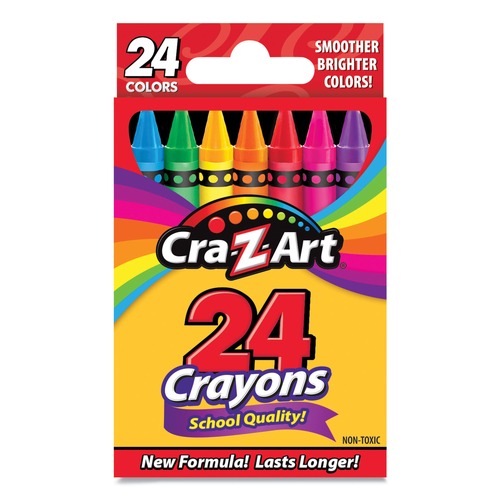 Arts & Crafts Supplies | Cra-Z-Art 1020148 School Quality Crayon - Assorted Colors (24/Pack) image number 0
