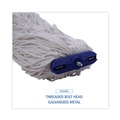 | Boardwalk BWK724RCT 24 oz. Cut-End Lie-Flat Rayon Wet Mop Head - White (12/Carton) image number 7