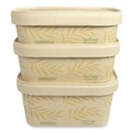 Food Trays, Containers, and Lids | World Centric CTL-NT-16 4.7 in. x 6.8 in. x 0.8 in. Paper Lids for Containers - Natural (300/Carton) image number 1