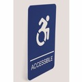 Floor Signs & Safety Signs | Headline Sign 7786 6 x 9 Accessible ADA Sign - Blue Face/White Graphics image number 1