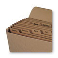 File Folders | Smead 70186 Letter Size 1/12-Cut Tabs 12 Sections Elastic Cord Closure Indexed Expanding Kraft Files - Kraft image number 5