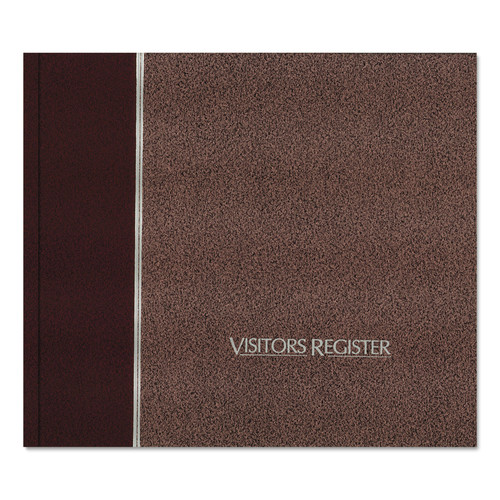 Notebooks & Pads | National 57803 9.78 in. x 8.5 in. Sheets Hardcover Visitor Register Book - Burgundy Cover image number 0