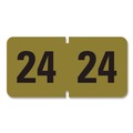 Back to School Sale | Smead 68324 Yearly End Tab 2024 File Folder Labels - Gold (1-Roll) image number 0