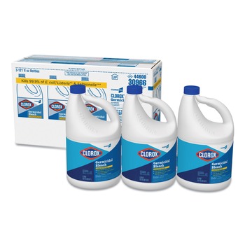 BLEACH | Clorox 30966 121 oz. Bottle Regular Concentrated Germicidal Bleach (3/Carton)