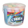 Arts & Crafts Supplies | Cra-Z-Art 108076 12.63 in. Washable Sidewalk Jumbo Chalk in Storage Bucket with Lid and Handle - Assorted Colors (20/Pack) image number 3