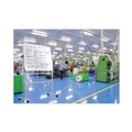 White Boards | MasterVision RQR0221 Silver Easy Clean 36 in. x 48 in. Steel Frame Mobile Revolver Earth Dry Erase Board - White/Silver image number 2