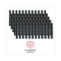Permanent Markers | Universal UNV07054 Broad Chisel Tip Permanent Marker - Black (60/Pack) image number 3