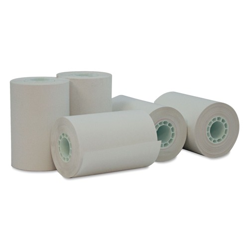 Register & Thermal Paper | Universal UNV35766 Direct Thermal Print 0.5 in. Core 2.25 in. x 55 ft. Paper Rolls - White (50/Carton) image number 0