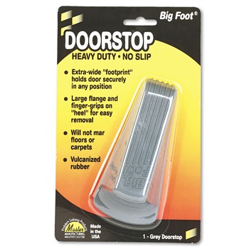  | Master Caster 00941 Big Foot 2.25 in. W x 4.75 in. D x 1.25 in. H No Slip Rubber Wedge Doorstop - Gray