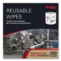 Paper Towels and Napkins | WypAll 41025 12.4 in. x 12.2 in. Power Clean Jumbo Roll X80 Heavy Duty Cloths - White (475/Roll) image number 7