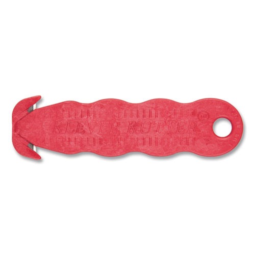 Just Launched | San Jamar KK403 Klever Kutter 1 in. Blade 4 in. Plastic Handle 3 Razor Blades Safety Cutter - Red (3/Pack) image number 0