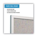Mailroom Equipment | MasterVision FB0470608 24 in. x 18 in. Designer Fabric Bulletin Board - Gray Fabric/Gray Frame image number 6