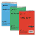 Retail Store Supplies | Ampad 45-094 (40) 4 in. x 6 in. White Sheets Narrow Rule Memo Pads - Assorted Cover Colors (3/Pack) image number 0