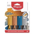 Highlighters | Maped Helix 742000 Fluo Peps Metallic Glitter Chisel Tip Highlighter - Assorted Ink/Assorted Barrel (4/Pack) image number 0