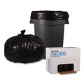  | Boardwalk X8647XKKR01 43 in. x 47 in. 56 gal. 1.6 mil Recycled Low-Density Polyethylene Can Liners - Black (100/Carton) image number 1