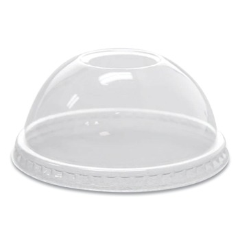 Karat C-KDL78 8 oz to 10 oz Cold Cup Dome PET Lids - Clear (1000/Carton)