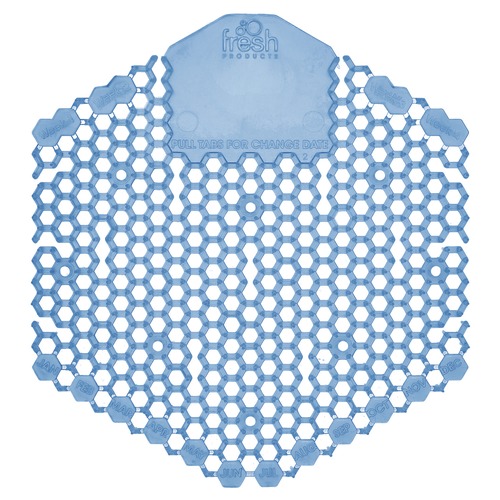 Odor Control | Fresh Products 3WDS-F-010I060M-06 Wave 3D Urinal Deodorizer Screen - Blue, Cotton Blossom Scent (10/Box, 6 Boxes/Carton) image number 0