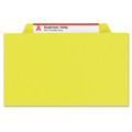 File Folders | Smead 21562 1/3-Cut Tabs Assorted Letter Size 1 in. Expansion Recycled Heavy Pressboard Folders - Yellow (25/Box) image number 4