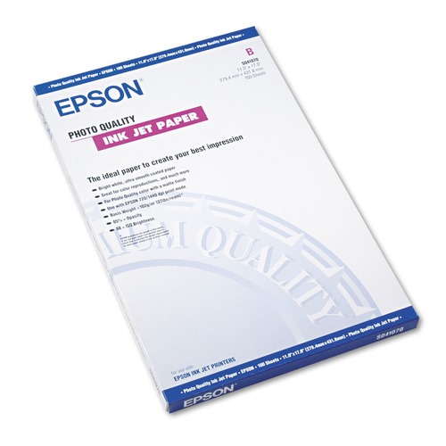 Copy & Printer Paper | Epson S041070 4.9 mil. 11 in. x 17 in. Matte Presentation Paper - Bright White (100/Pack) image number 0