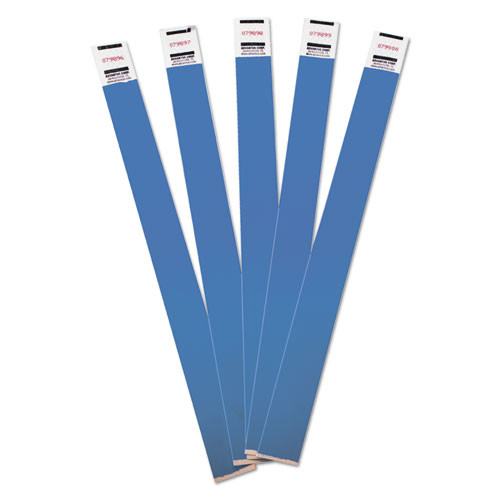 Office Accessories | Advantus 75513 9.75 in. x 0.75 in. Sequentially Numbered Crowd Management Wristbands - Blue (500/Pack) image number 0