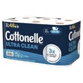 Toilet Paper | Cottonelle 55480 Ultra CleanCare 1-Ply Septic Safe Strong Bath Tissue Toilet Paper - White (4/Carton) image number 2