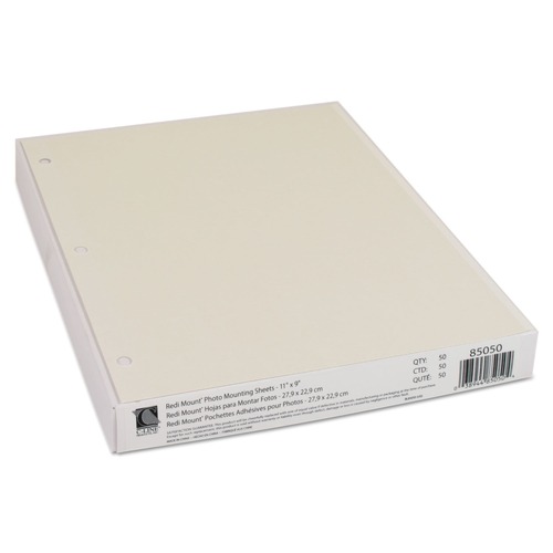 Photo Albums | C-Line 85050 Redi-Mount 11 in. x 9 in. Photo-Mounting Sheets (50/Box) image number 0