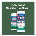 Hand Wipes | Clorox 01593 7 in. x 8 in. 1-Ply Disinfecting Wipes - Fresh Scent, White (35/Canister) image number 4