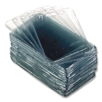 Advantus 75451 2.68 in. x 4.38 in. Holder 2.38 in. x 3.63 in. Insert Vertical Proximity ID Badge Holders - Clear (50/Pack)