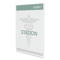 Office Presentation Supplies | Deflecto 588601 8.5 in. x 11 in. Insert Superior Image Cubicle Sign Holder - Clear image number 3