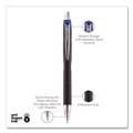 Pens | uni-ball 73833 Jetstream 1 mm Retractable Hybrid Gel Pen - Blue Ink/Black/Silver/Blue Barrel/Bold (1-Dozen) image number 2