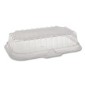 Food Trays, Containers, and Lids | Pactiv Corp. 0CI8S17S0000 8.3 in. x 4.8 in. x 1.5 in. 17S Shallow Dome Plastic OPS Dome-Style Lid - Clear (252/Carton) image number 2