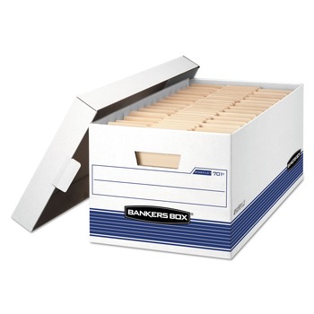 Bankers Box 0070110 STOR/FILE Medium Duty 12 in. x 25.38 in. s 10.25 in. Storage Boxes - White (20/Carton)