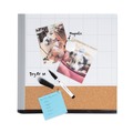 White Boards | U Brands 388U00-01 3N1 20 x 16 Magnetic Mod Dry Erase Board - White Surface/Gray/Black Plastic Frame image number 3