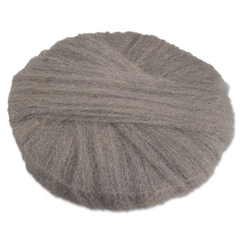 GMT 120202 Grade 2 Coarse Stripping/Scrubbing 20 in. Diameter Radial Steel Wool Pads - Gray (12/Carton)