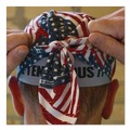 Safety & First Aid | Ergodyne 12477 Chill-Its 6615 One Size Fits Most High-Performance Bandana Doo Rag with Terry Cloth Sweatband - Stars and Stripes image number 2