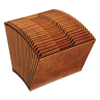 Pendaflex R217DHD Heavy-Duty 1/3-Cut Tabs Open-Top 31-Section Expanding Stadium File - Letter Size/Redrope