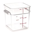 Food Trays, Containers, and Lids | Carlisle 1195307 8.75 in. x 8.75 in. x 9 in. 8 qt. Squares Polycarbonate Food Storage Container - Clear image number 2