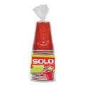 Cups and Lids | SOLO SQ1820-20004 18 oz Squared Plastic Party Cups - Red (240/Carton) image number 3