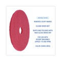 Just Launched | Boardwalk BWK4019RED 19 in. Diameter Buffing Floor Pads - Red (5/Carton) image number 4