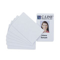 Sheet Protectors | C-Line 89007 3.38 in. x 2.13 in. PVC ID Badge Card - White (100/Pack) image number 2