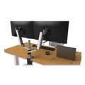 Monitor Stands | Kantek MA320 360 Degree Rotation/105 Degree Tilt/360 Degree Pan Supports 20 lbs. Multi-Directional Dual Monitor Arm for 30 in. Monitors - Silver/White image number 3