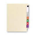 File Folders | Smead 24160 Straight Tabs Letter Size 0.75 in. Expansion 100% Recycled End Tab Folders - Manila (100/Box) image number 2