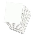 Back to School Sale | Avery 01334 11 in. x 8.5 in. 25-Tab 101 to 125 Avery Style Preprinted Legal Exhibit Side Tab Index Dividers - White (1-Set) image number 1