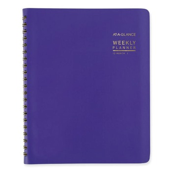 AT-A-GLANCE 70940X14 11.38 in. x 9 in. 12-Month (Jan to Dec): 2026 Contemporary Weekly/Monthly Planner - Purple Cover